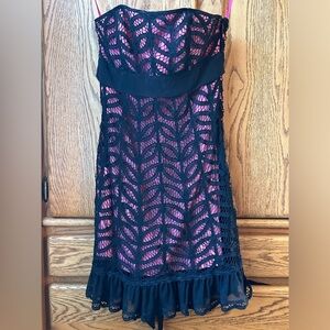 Betsey Johnson Collection Black and Pink Prom, Homecoming, Cocktail Dress Size 2